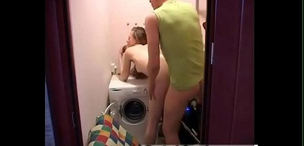  Young Amateur Couple Fucking At Laundry Room